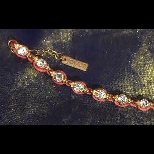 Joyous Signed Bracelet Adorned with Swarovski Crystals